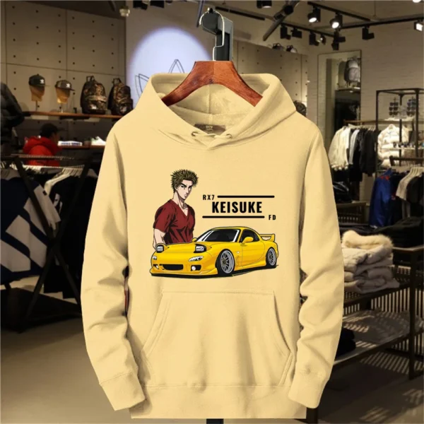 "Initial D" 2024 Moda Masculina Padrão de Corrida da Moda Estampado Roupas Masculinas Camisa Esportiva de Lazer de Inverno Roupas Entusiastas - Imagem 9