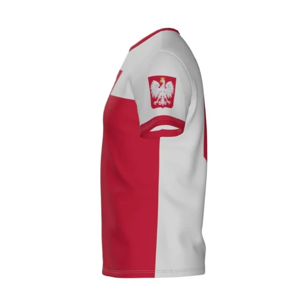 Nome personalizado número bandeira da Polônia emblema polonês 3D camisetas para homens mulheres camisetas camisa equipe futebol fãs presente camiseta - Imagem 5