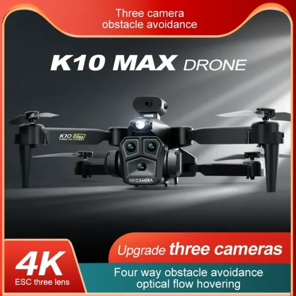 K10 MAX Professional 4K HD Camera Drone, Fluxo Óptico, 360 °, Evitar Obstáculos, Tiro Vertical de Quatro Eixos, Novo - Imagem 4
