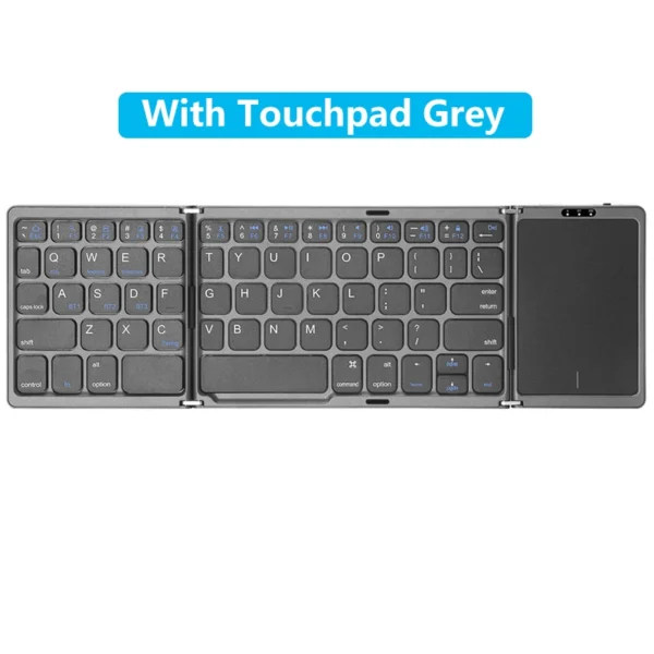 Teclado Bluetooth sem fio dobrável com Touchpad, teclado portátil para Smartphone, Android, IOS, Mac, Windows, Novo - Imagem 8