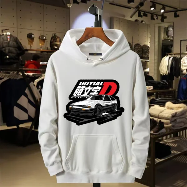 "Initial D" 2024 Moda Masculina Padrão de Corrida da Moda Estampado Roupas Masculinas Camisa Esportiva de Lazer de Inverno Roupas Entusiastas