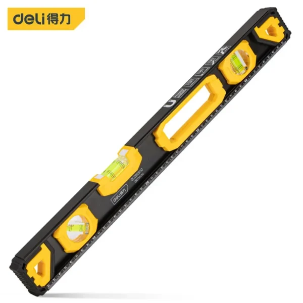 Deli-Inclinômetro de Nível Profissional de Alta Precisão com Ímã, Alumínio Sólido, Ferramenta de Medição de Ângulo de Nível, 300mm, 400mm, 500mm - Imagem 6