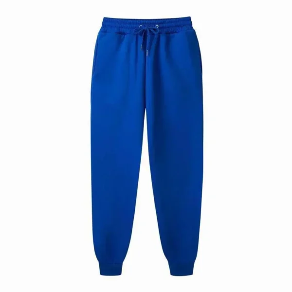 Calças de moletom casuais masculinas, calças esportivas de lã, unissex, moda sólida, calças soltas, streetwear, outono, inverno, calças de corrida, fitness - Imagem 10