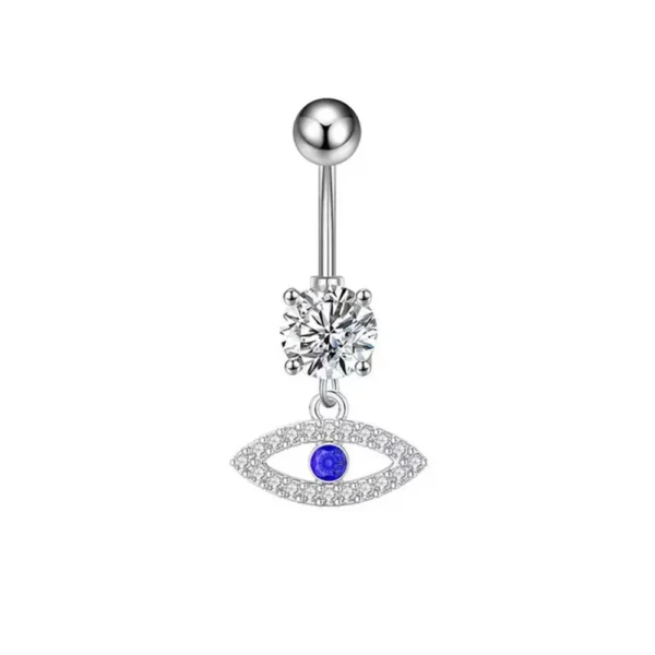 1pc Aço Inoxidável Azul Umbigo Anel Umbigo Tragu Piercing Barbell Coração Borboleta Corpo Jóias Punk Acessórios para Mulheres - Imagem 7