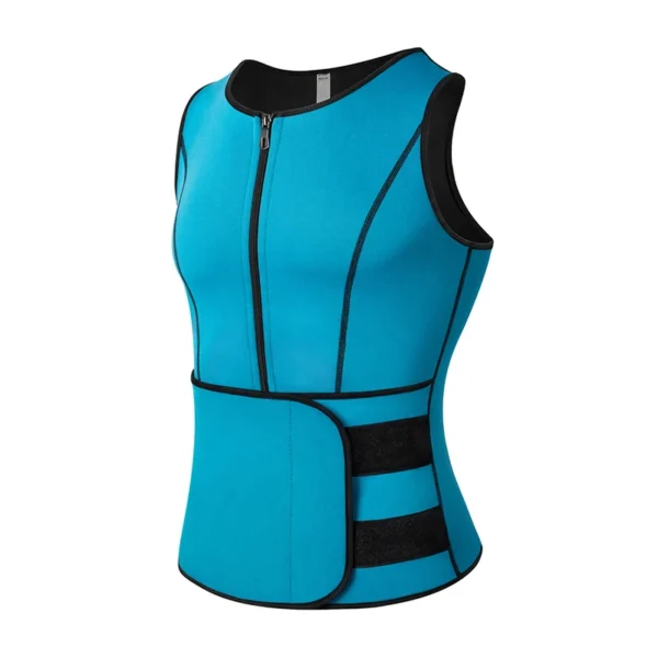 Neoprene sauna suor colete cintura formador corset corpo shaper zíper emagrecimento tanque superior queimador de gordura treino perda de peso shapewear - Imagem 9