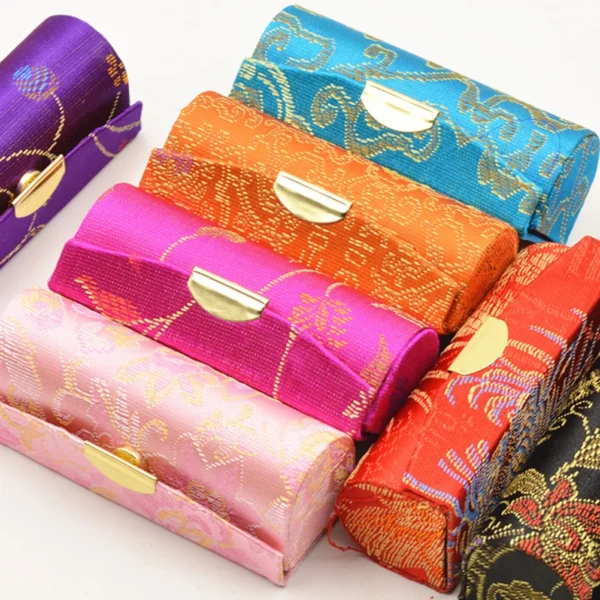12pçs caixa de armazenamento de batom, garrafa diy, suporte feminino, bálsamo de transporte, seda vintage para mulheres com espelho portátil miss - Imagem 4