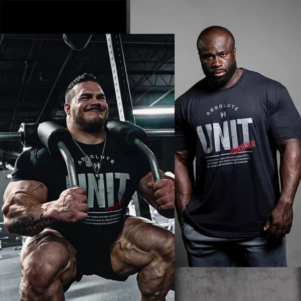 Hosion-camiseta de manga curta para homens, estilo americano, solto, respirável, fitness, músculo, difícil, esportes, clássico - Imagem 7