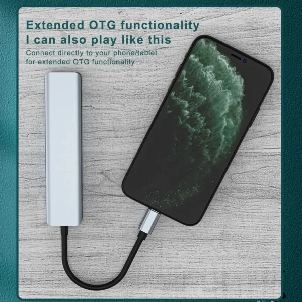 Estação de ancoragem USB C para laptop, 7-em-1, 4K, adaptador HDMI, HUB 3.0, tipo C para HDMI, PD 87W, divisor USB C para Macbook Pro - Imagem 3