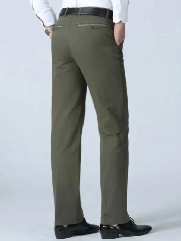 100% Algodão Verão Fino Terno Calças Masculinas Casual Outono Grosso Clássico Negócios Moda Calças Elásticas Roupas Masculinas de Marca KOACUS - Imagem 2