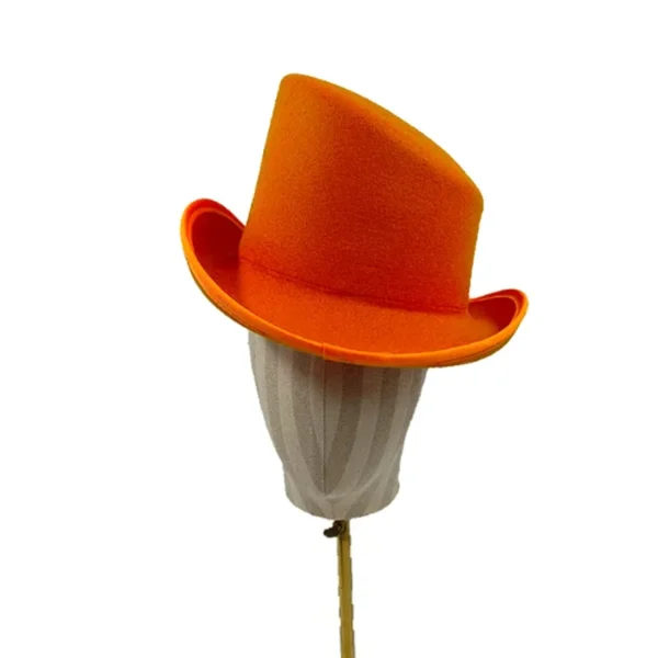 Chapéu alto inclinado masculino, chapéu de mágico preto monocromático, sombrero cavalheiro, festa curl britânica, personalidade, novo, 60cm - Imagem 24