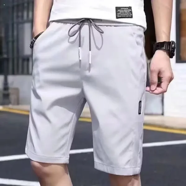 Shorts de trabalho, vários bolsos masculinos, shorts médios, calças curtas largas e finas de verão - Imagem 10
