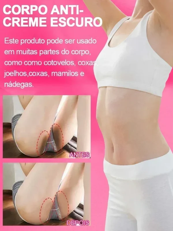 Creme Clareador Partes Íntimas Axilas Clarear Sérum Bumbum Joelho Remover Melanina Clarear Cuidados de Beleza Melanina - Imagem 3