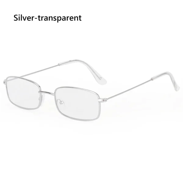 1pc para mulher pequeno retângulo óculos de sol retro metal frame punk vintage viagem máscaras uv400 proteção óculos de sol - Imagem 16