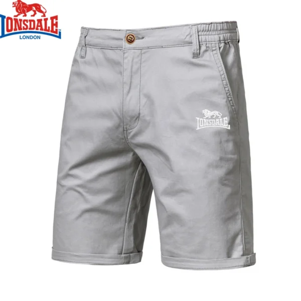 Shorts de verão LONSDAL bordados 100% algodão para homens de alta qualidade casual negócios social elástico na cintura praia shorts - Imagem 2
