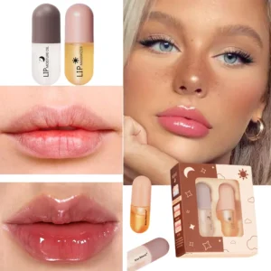 Ginger Lip Plumper Filler Volumizer, Plumping Gloss Oil, Maximizer Enhancer, Hidratante, Maquiagem de batons coreanos, 3ml x 2