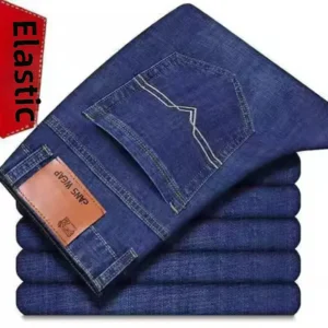 Calça Jeans Masculina Versátil e Durável, Calça de Moletom Plus Size Solta e Moderna, Moda Primavera Verão, Calça Slim Fit Elástica para Homens