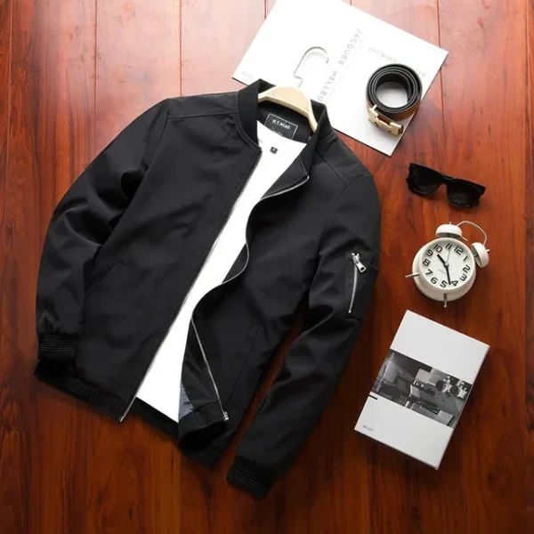 Moda Nova Jaqueta Masculina Moda Casual Slim Jaqueta Masculina Sportswear Jaqueta Bomber Jaquetas Masculinas Homens e Casacos Plus Size S-4XL - Imagem 8
