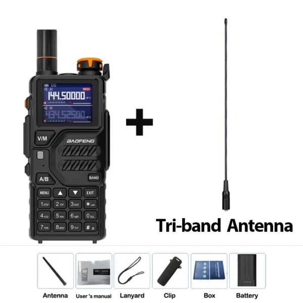 Baofeng-K5PLUS 10W rádio profissional, 136-174, 220-260, 400-520MHz, multi-bandas, 999CH, 2500mAh, rádio em dois sentidos - Imagem 7