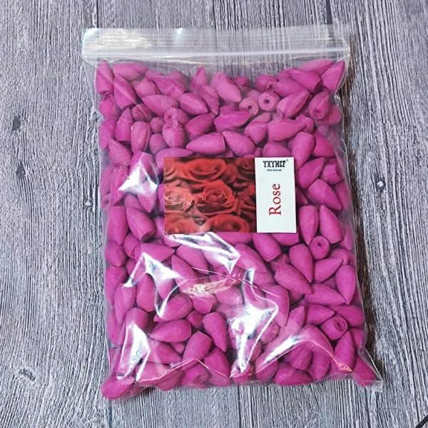 T 100g/200g/500g/1kg torre de refluxo natural cones de incenso indiana refluxo cone incenso sândalo lavanda fragrância doméstica - Imagem 8