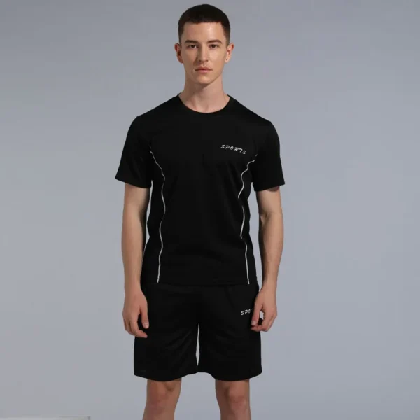2022 novo agasalho de verão masculino camiseta solta com shorts juntos roupas masculinas camisas de futebol manter conjuntos legais tamanho grande M a 5XL - Imagem 13