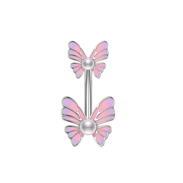 1pc Aço Inoxidável Azul Umbigo Anel Umbigo Tragu Piercing Barbell Coração Borboleta Corpo Jóias Punk Acessórios para Mulheres - Imagem 16