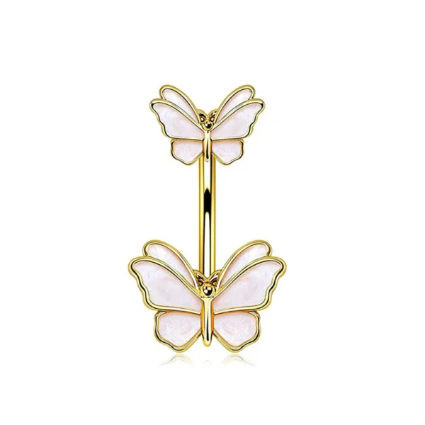 1pc Aço Inoxidável Azul Umbigo Anel Umbigo Tragu Piercing Barbell Coração Borboleta Corpo Jóias Punk Acessórios para Mulheres - Imagem 25