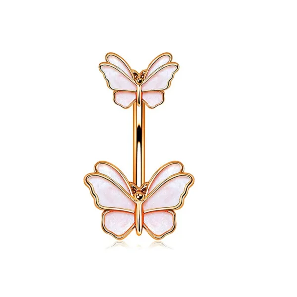 1pc Aço Inoxidável Azul Umbigo Anel Umbigo Tragu Piercing Barbell Coração Borboleta Corpo Jóias Punk Acessórios para Mulheres - Imagem 9