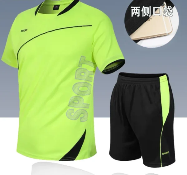 2022 novo agasalho de verão masculino camiseta solta com shorts juntos roupas masculinas camisas de futebol manter conjuntos legais tamanho grande M a 5XL - Imagem 26