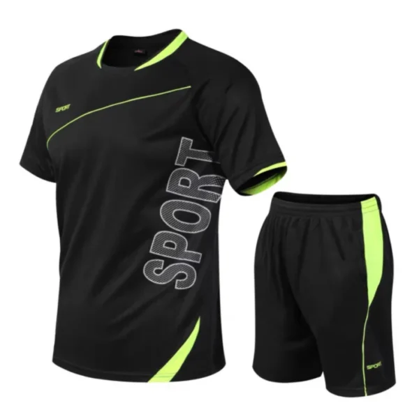 2022 novo agasalho de verão masculino camiseta solta com shorts juntos roupas masculinas camisas de futebol manter conjuntos legais tamanho grande M a 5XL - Imagem 21