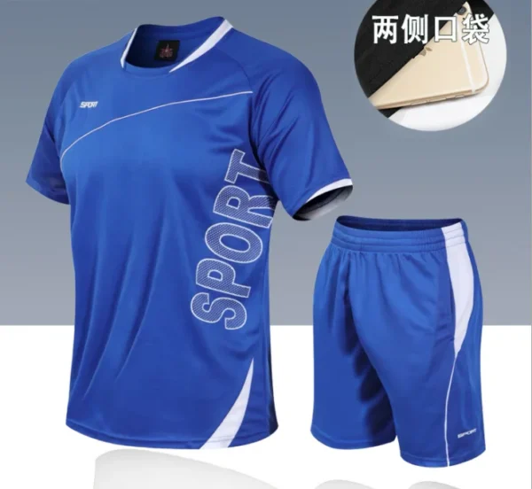 2022 novo agasalho de verão masculino camiseta solta com shorts juntos roupas masculinas camisas de futebol manter conjuntos legais tamanho grande M a 5XL - Imagem 23