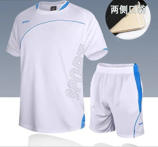 2022 novo agasalho de verão masculino camiseta solta com shorts juntos roupas masculinas camisas de futebol manter conjuntos legais tamanho grande M a 5XL - Imagem 28