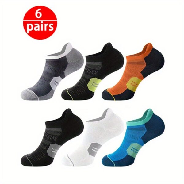 6 pares de meias invisíveis masculinas, meias confortáveis, respiráveis, resistentes ao suor e antiodor para primavera, verão, fitness ao ar livre, corrida - Imagem 3