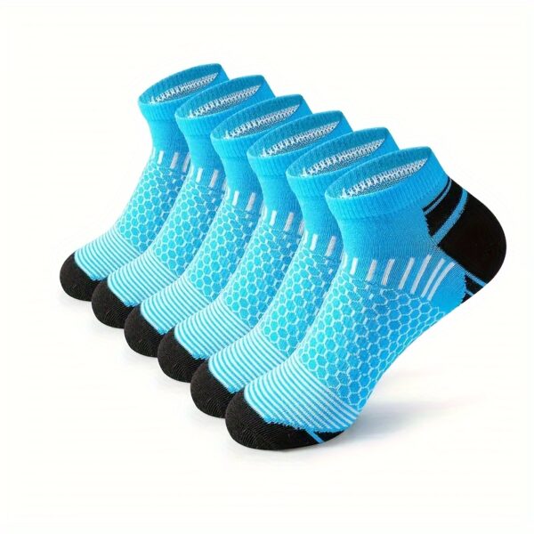 6 pares de meias masculinas anti-odor e absorventes de suor, meias decotadas, confortáveis ​​e respiráveis, para uso diário e ao ar livre, para todas as estações - Imagem 3