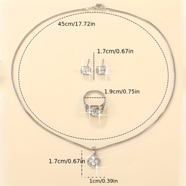 4 peças/conjunto requintado liga pingente colar + brincos + anel conjunto para homens - Imagem 6