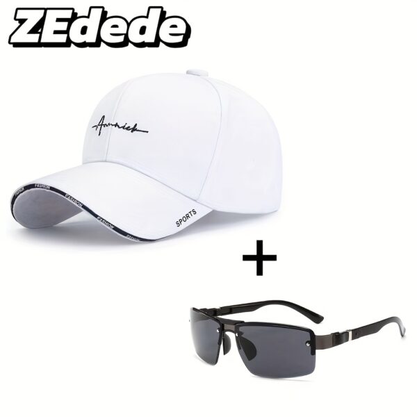Boné de beisebol bordado com alfabeto casual unissex - Chapéu leve para viagens ao ar livre - Boné de beisebol hip-hop primavera e inverno - Acessórios de moda masculina - Bonés de beisebol masculinos - Mistura de poliéster e algodão - Estilo retrô
