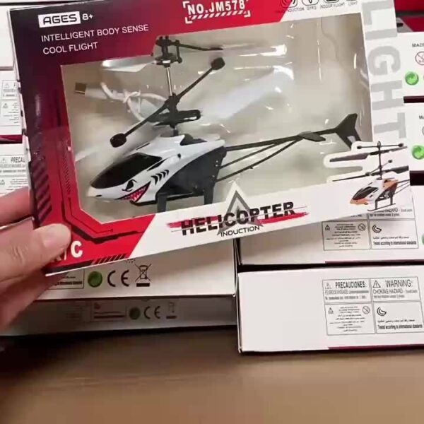 Brinquedo drone controlado manualmente - USB recarregável, sem necessidade de controle remoto, material ABS durável, branco - Imagem 6