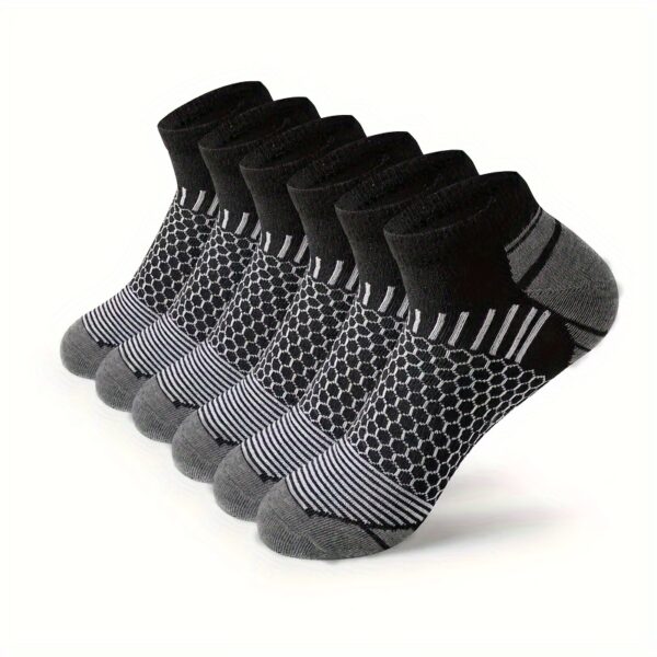 6 pares de meias masculinas anti-odor e absorventes de suor, meias decotadas, confortáveis ​​e respiráveis, para uso diário e ao ar livre, para todas as estações - Imagem 2