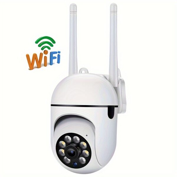 Câmera de rede sem fio residencial, monitoramento interno e externo, visão noturna colorida, detecção de celular humanoide e alerta precoce, monitoramento 24 horas em tempo integral, conexão a qualquer hora e em qualquer lugar, proteção de segurança, bom assistente de limpeza - Imagem 2