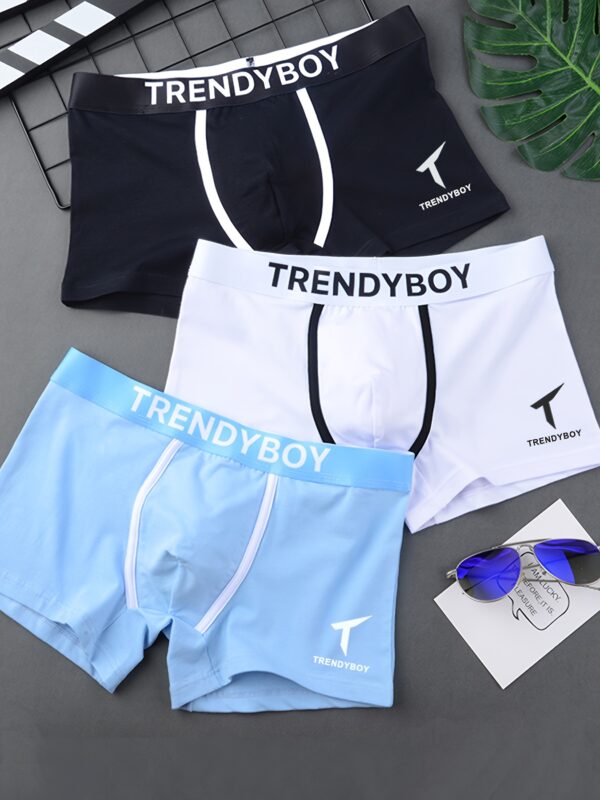 3 peças de roupa íntima masculina, cuecas boxer casuais, cuecas boxer elásticas respiráveis ​​e confortáveis, shorts esportivos para primavera e verão - Imagem 10