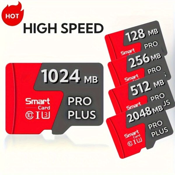 Cartão de memória TF/SD ultrarrápido - 128 MB a 2048 MB, flash de alta velocidade para tablets, câmeras, telefones | Suporta 4K Ultra HD, jogos PSP e muito mais