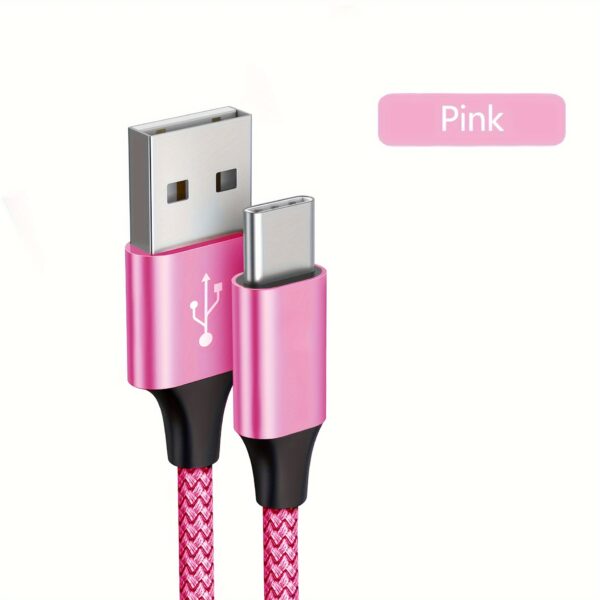 Cabo de carregamento USB-A para USB-C trançado de nylon Tzlrxl, carregamento rápido PD 66 W, compatível com MacBook Pro/Air, iPad Pro/Air, Pixel, Switch, Dell - USB Power Delivery, transferência de dados de alta velocidade, acabamento redondo brilhante, macho para macho, sem bateria, 100,58 cm/2 - Imagem 9