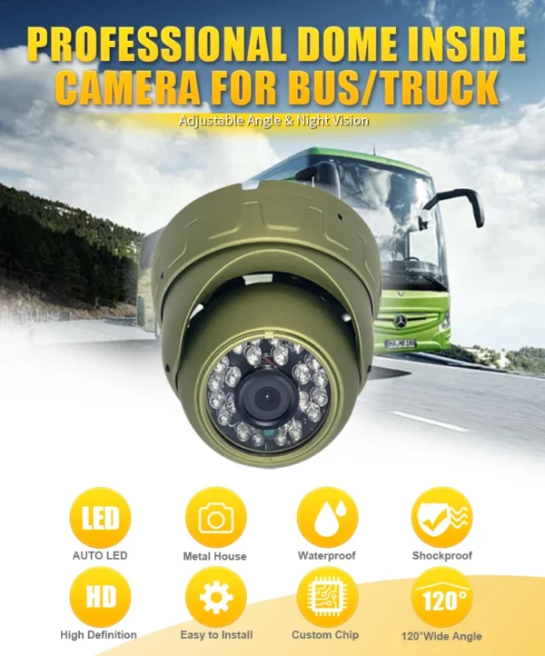 O ccd afiado sony coms mini ahd hd 720p 960p 1080p registra o veículo do carro dentro da câmera para o sistema de segurança do ônibus do caminhão com visão noturna - Imagem 5
