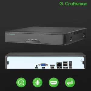 XMeye-gravador de vídeo em rede, registro NVR, suporte 4K, 16ch, gravação H.265 + 24 7, câmera IP, sistema P2P, kit de segurança, G.Craftsman