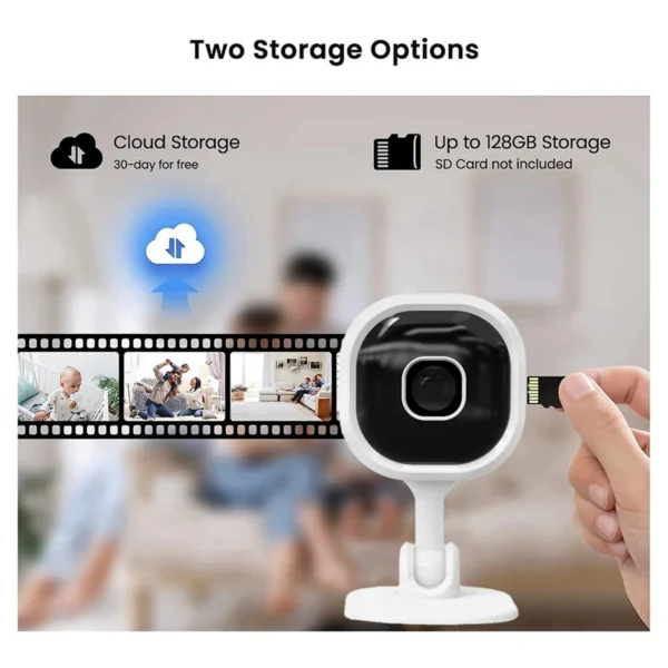 Câmera WiFi 2K, câmeras de segurança doméstica internas para bebês/mais velhos/cachos/animais de estimação com aplicativo de telefone - Imagem 5