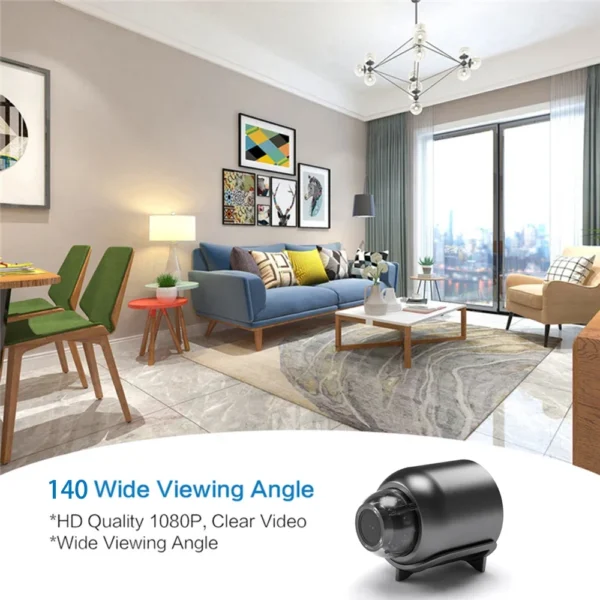 Mini Câmera de Vigilância de Segurança Interna, Camcorder Visão Noturna, IP Cam, Gravador De Vídeo De Áudio, WiFi, Monitor Do Bebê, Segurança, HD 1080P - Imagem 2