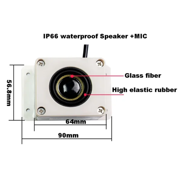 Alto-falante de microfone à prova d'água em 1 dispositivo para câmera de segurança externa para câmera IP gravação de áudio interfone bidirecional durável - Imagem 2