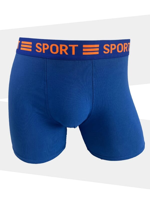 1pc/10pcs/12pcs Cuecas Boxer de Algodão Masculinas - Cor Aleatória, Confortável e Respirável, Elástico Médio, Cores Sólidas, Lavável à Máquina - Imagem 3