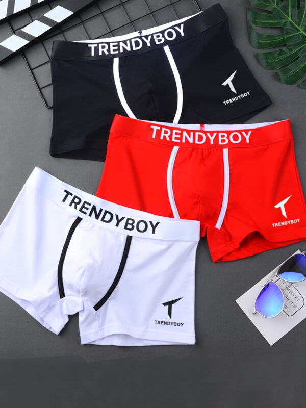 3 peças de roupa íntima masculina, cuecas boxer casuais, cuecas boxer elásticas respiráveis ​​e confortáveis, shorts esportivos para primavera e verão