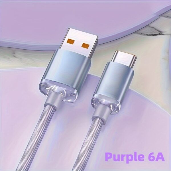 Cabo de carregamento rápido USB tipo C 120W 6A para iPhone 15 para Samsung S23 S22 para Xiaomi13 13Pro P40 Cabo de dados USB C para celular - Imagem 7