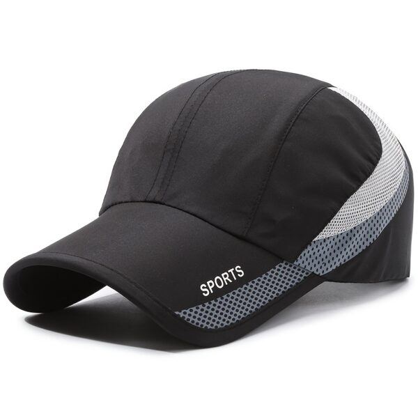 1pc Novo Esporte Color Block Chapéu de secagem rápida, Chapéu esportivo masculino ao ar livre, Chapéu ajustável para acampamento e caminhada masculino - Imagem 3